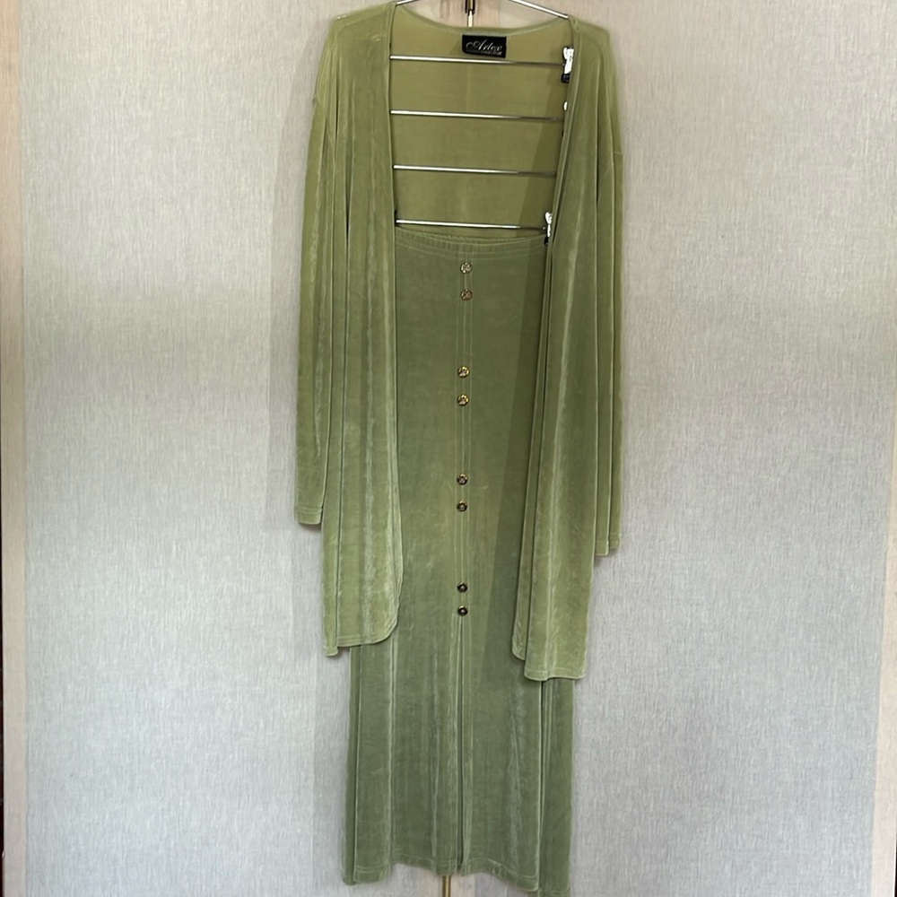 Artex Collection Vintage Skirt and Long Sleeve Matching Set